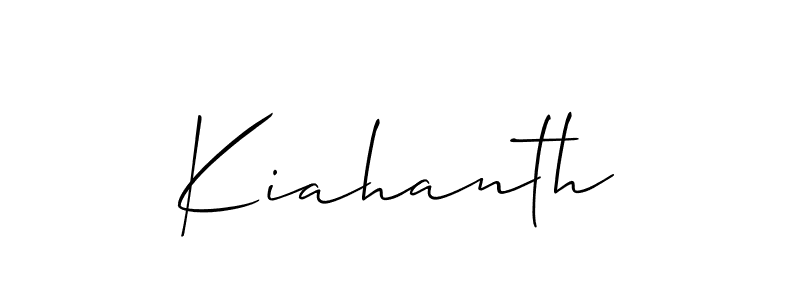 How to make Kiahanth signature? Allison_Script is a professional autograph style. Create handwritten signature for Kiahanth name. Kiahanth signature style 2 images and pictures png