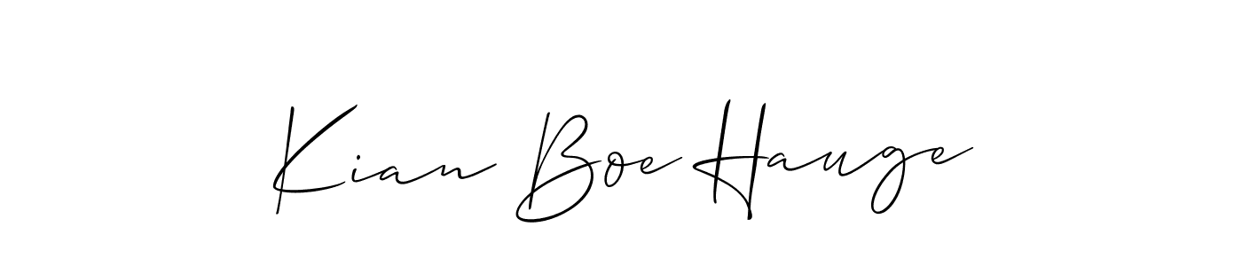 How to Draw Kian Boe Hauge signature style? Allison_Script is a latest design signature styles for name Kian Boe Hauge. Kian Boe Hauge signature style 2 images and pictures png