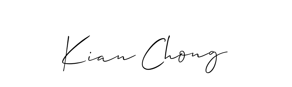 Also You can easily find your signature by using the search form. We will create Kian Chong name handwritten signature images for you free of cost using Allison_Script sign style. Kian Chong signature style 2 images and pictures png