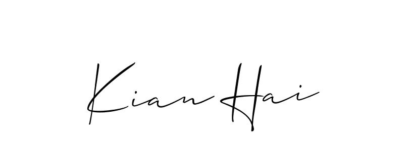 Best and Professional Signature Style for Kian Hai. Allison_Script Best Signature Style Collection. Kian Hai signature style 2 images and pictures png