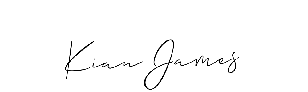 How to make Kian James signature? Allison_Script is a professional autograph style. Create handwritten signature for Kian James name. Kian James signature style 2 images and pictures png