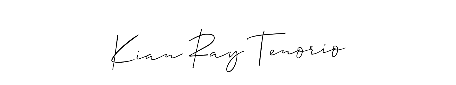 Also You can easily find your signature by using the search form. We will create Kian Ray Tenorio name handwritten signature images for you free of cost using Allison_Script sign style. Kian Ray Tenorio signature style 2 images and pictures png