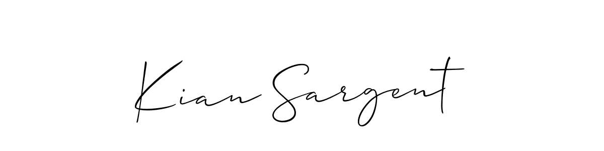 The best way (Allison_Script) to make a short signature is to pick only two or three words in your name. The name Kian Sargent include a total of six letters. For converting this name. Kian Sargent signature style 2 images and pictures png