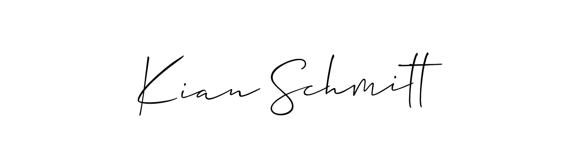 Also You can easily find your signature by using the search form. We will create Kian Schmitt name handwritten signature images for you free of cost using Allison_Script sign style. Kian Schmitt signature style 2 images and pictures png