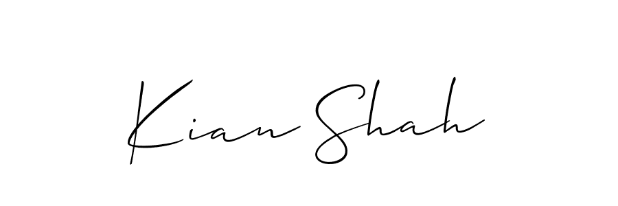 How to Draw Kian Shah signature style? Allison_Script is a latest design signature styles for name Kian Shah. Kian Shah signature style 2 images and pictures png