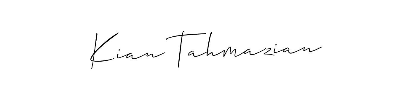 How to Draw Kian Tahmazian signature style? Allison_Script is a latest design signature styles for name Kian Tahmazian. Kian Tahmazian signature style 2 images and pictures png