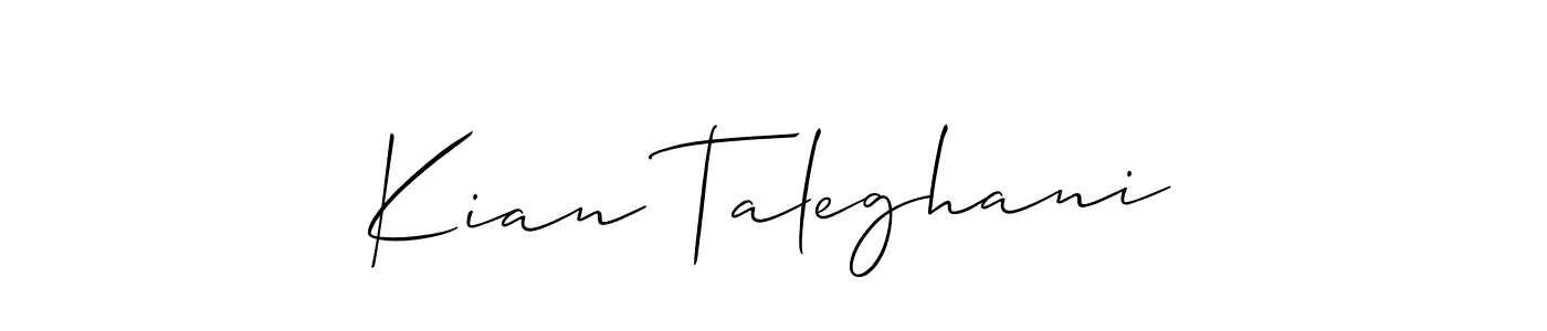 It looks lik you need a new signature style for name Kian Taleghani. Design unique handwritten (Allison_Script) signature with our free signature maker in just a few clicks. Kian Taleghani signature style 2 images and pictures png