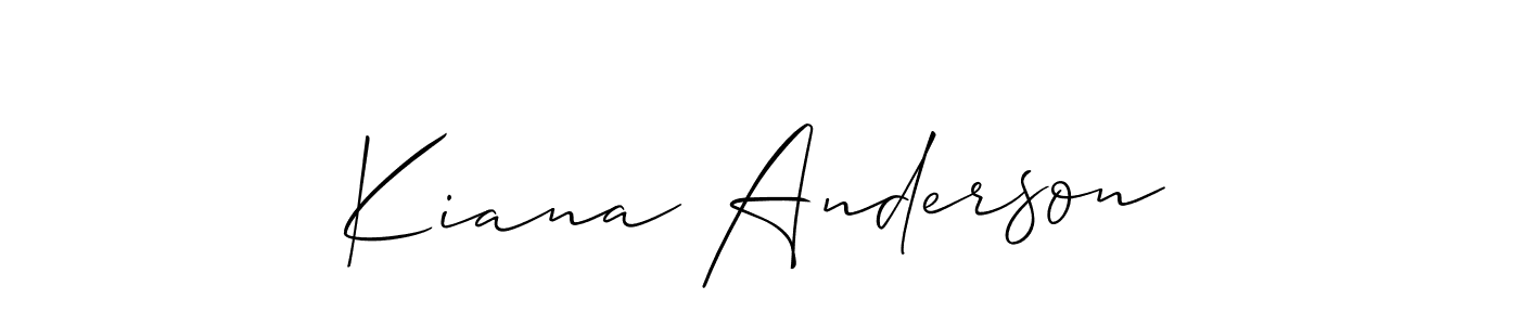 Use a signature maker to create a handwritten signature online. With this signature software, you can design (Allison_Script) your own signature for name Kiana Anderson. Kiana Anderson signature style 2 images and pictures png