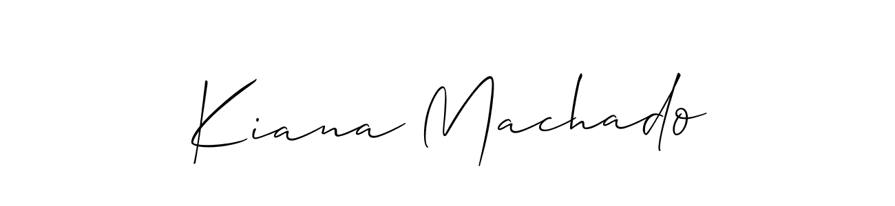 Use a signature maker to create a handwritten signature online. With this signature software, you can design (Allison_Script) your own signature for name Kiana Machado. Kiana Machado signature style 2 images and pictures png