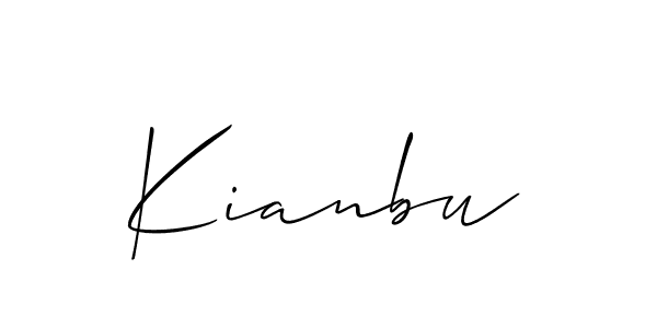 How to Draw Kianbu signature style? Allison_Script is a latest design signature styles for name Kianbu. Kianbu signature style 2 images and pictures png