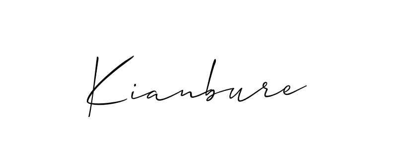 Design your own signature with our free online signature maker. With this signature software, you can create a handwritten (Allison_Script) signature for name Kianbure. Kianbure signature style 2 images and pictures png