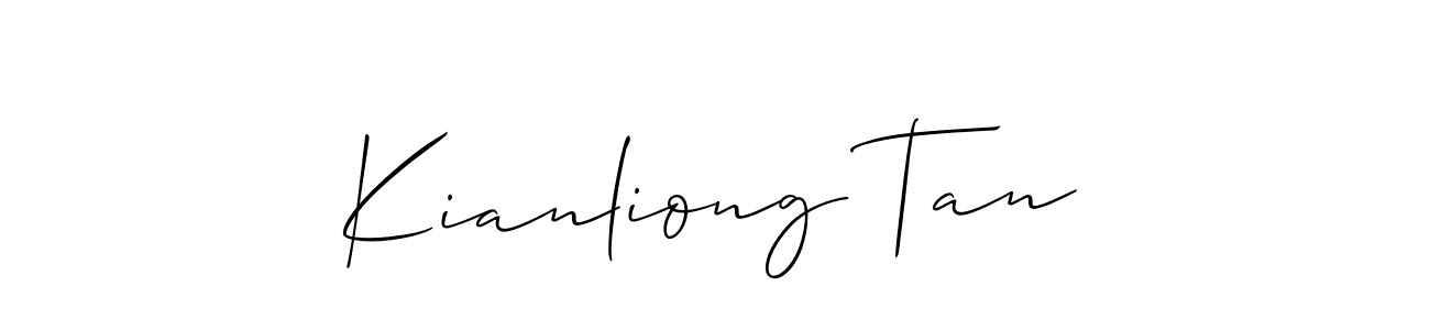 Use a signature maker to create a handwritten signature online. With this signature software, you can design (Allison_Script) your own signature for name Kianliong Tan. Kianliong Tan signature style 2 images and pictures png