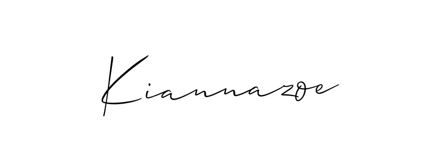 How to make Kiannazoe name signature. Use Allison_Script style for creating short signs online. This is the latest handwritten sign. Kiannazoe signature style 2 images and pictures png