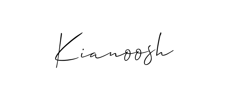 Kianoosh stylish signature style. Best Handwritten Sign (Allison_Script) for my name. Handwritten Signature Collection Ideas for my name Kianoosh. Kianoosh signature style 2 images and pictures png