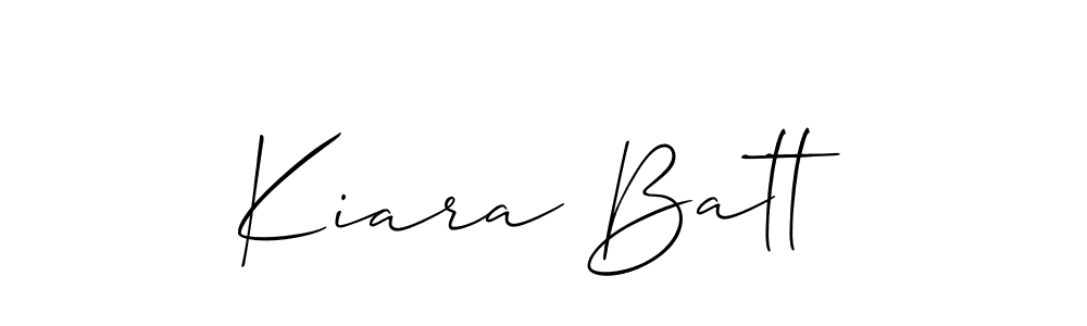 Use a signature maker to create a handwritten signature online. With this signature software, you can design (Allison_Script) your own signature for name Kiara Batt. Kiara Batt signature style 2 images and pictures png