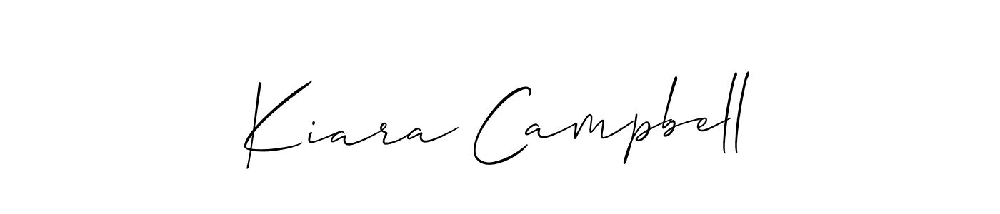 Use a signature maker to create a handwritten signature online. With this signature software, you can design (Allison_Script) your own signature for name Kiara Campbell. Kiara Campbell signature style 2 images and pictures png