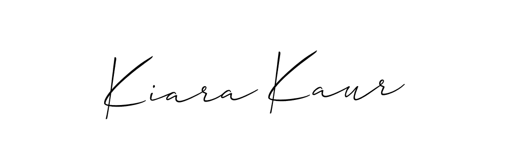 How to make Kiara Kaur name signature. Use Allison_Script style for creating short signs online. This is the latest handwritten sign. Kiara Kaur signature style 2 images and pictures png