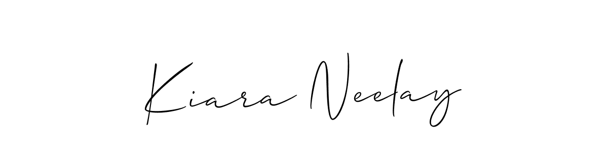 Best and Professional Signature Style for Kiara Neelay. Allison_Script Best Signature Style Collection. Kiara Neelay signature style 2 images and pictures png