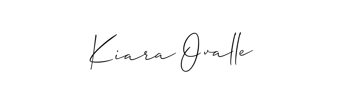 Kiara Ovalle stylish signature style. Best Handwritten Sign (Allison_Script) for my name. Handwritten Signature Collection Ideas for my name Kiara Ovalle. Kiara Ovalle signature style 2 images and pictures png