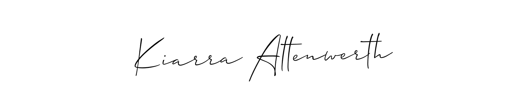 How to make Kiarra Altenwerth name signature. Use Allison_Script style for creating short signs online. This is the latest handwritten sign. Kiarra Altenwerth signature style 2 images and pictures png