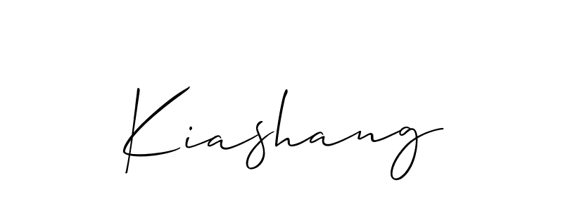 Allison_Script is a professional signature style that is perfect for those who want to add a touch of class to their signature. It is also a great choice for those who want to make their signature more unique. Get Kiashang name to fancy signature for free. Kiashang signature style 2 images and pictures png