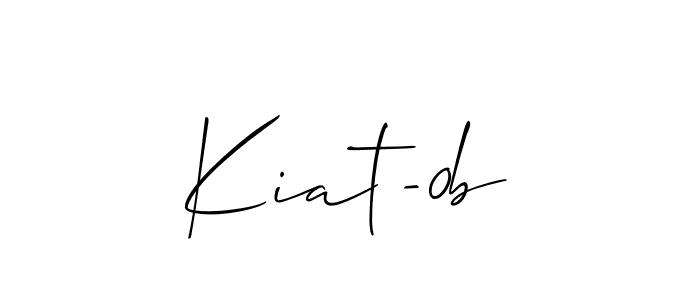 You should practise on your own different ways (Allison_Script) to write your name (Kiat-0b) in signature. don't let someone else do it for you. Kiat-0b signature style 2 images and pictures png