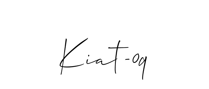 How to make Kiat-0q signature? Allison_Script is a professional autograph style. Create handwritten signature for Kiat-0q name. Kiat-0q signature style 2 images and pictures png
