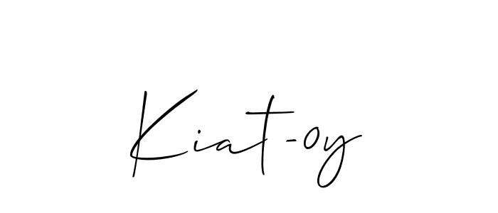 It looks lik you need a new signature style for name Kiat-0y. Design unique handwritten (Allison_Script) signature with our free signature maker in just a few clicks. Kiat-0y signature style 2 images and pictures png