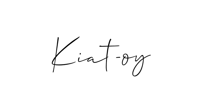 How to make Kiat-oy signature? Allison_Script is a professional autograph style. Create handwritten signature for Kiat-oy name. Kiat-oy signature style 2 images and pictures png