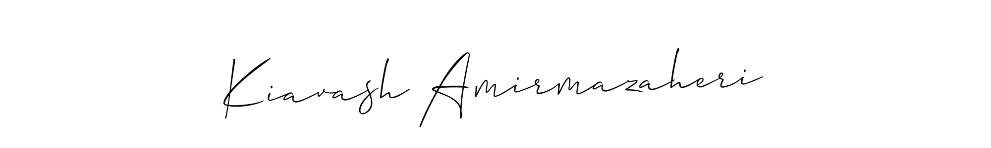 This is the best signature style for the Kiavash Amirmazaheri name. Also you like these signature font (Allison_Script). Mix name signature. Kiavash Amirmazaheri signature style 2 images and pictures png