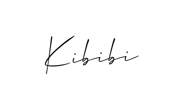 Make a beautiful signature design for name Kibibi. With this signature (Allison_Script) style, you can create a handwritten signature for free. Kibibi signature style 2 images and pictures png