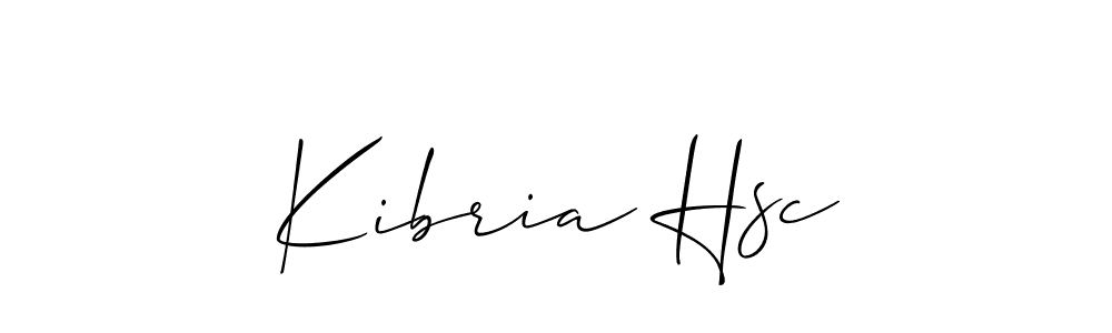 How to make Kibria Hsc name signature. Use Allison_Script style for creating short signs online. This is the latest handwritten sign. Kibria Hsc signature style 2 images and pictures png