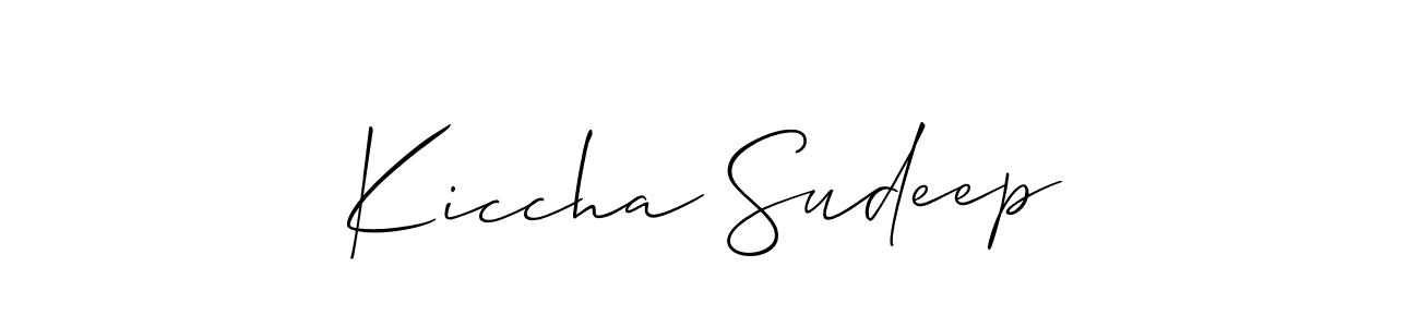 Design your own signature with our free online signature maker. With this signature software, you can create a handwritten (Allison_Script) signature for name Kiccha Sudeep. Kiccha Sudeep signature style 2 images and pictures png