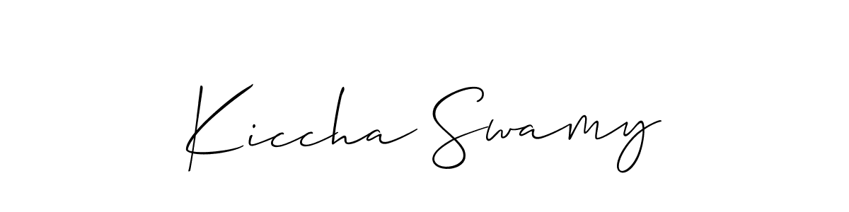 Kiccha Swamy stylish signature style. Best Handwritten Sign (Allison_Script) for my name. Handwritten Signature Collection Ideas for my name Kiccha Swamy. Kiccha Swamy signature style 2 images and pictures png