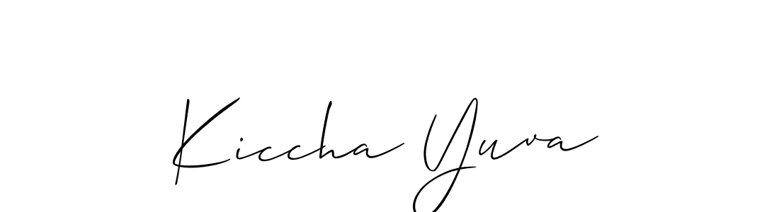 Create a beautiful signature design for name Kiccha Yuva. With this signature (Allison_Script) fonts, you can make a handwritten signature for free. Kiccha Yuva signature style 2 images and pictures png