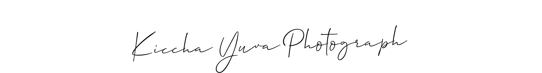 if you are searching for the best signature style for your name Kiccha Yuva Photograph. so please give up your signature search. here we have designed multiple signature styles  using Allison_Script. Kiccha Yuva Photograph signature style 2 images and pictures png