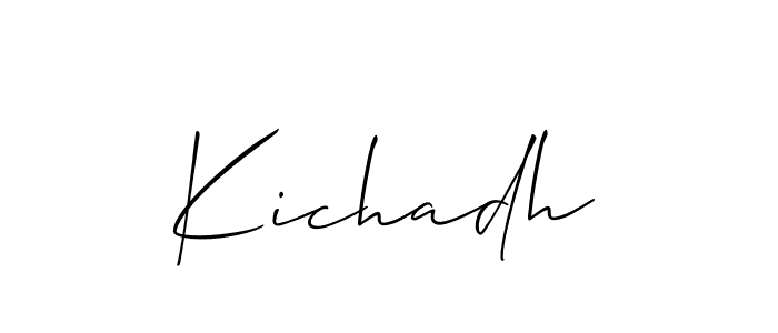 You can use this online signature creator to create a handwritten signature for the name Kichadh. This is the best online autograph maker. Kichadh signature style 2 images and pictures png