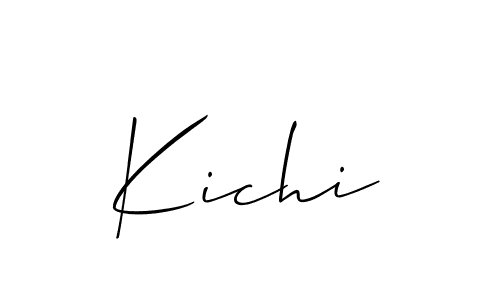 Use a signature maker to create a handwritten signature online. With this signature software, you can design (Allison_Script) your own signature for name Kichi. Kichi signature style 2 images and pictures png