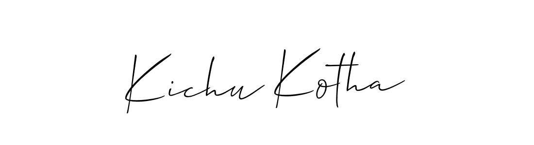 How to Draw Kichu Kotha signature style? Allison_Script is a latest design signature styles for name Kichu Kotha. Kichu Kotha signature style 2 images and pictures png