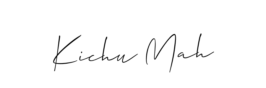 Also we have Kichu Mah name is the best signature style. Create professional handwritten signature collection using Allison_Script autograph style. Kichu Mah signature style 2 images and pictures png