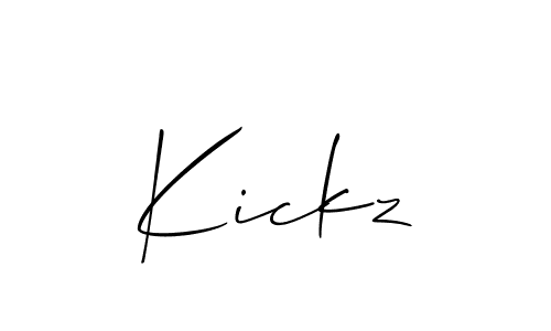 How to make Kickz name signature. Use Allison_Script style for creating short signs online. This is the latest handwritten sign. Kickz signature style 2 images and pictures png