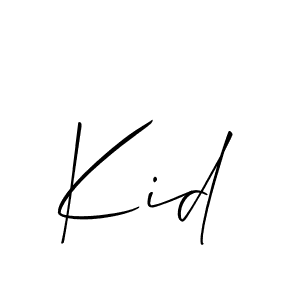 How to make Kid signature? Allison_Script is a professional autograph style. Create handwritten signature for Kid name. Kid signature style 2 images and pictures png