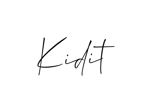 How to make Kidit name signature. Use Allison_Script style for creating short signs online. This is the latest handwritten sign. Kidit signature style 2 images and pictures png