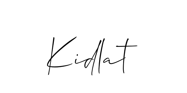 How to make Kidlat signature? Allison_Script is a professional autograph style. Create handwritten signature for Kidlat name. Kidlat signature style 2 images and pictures png