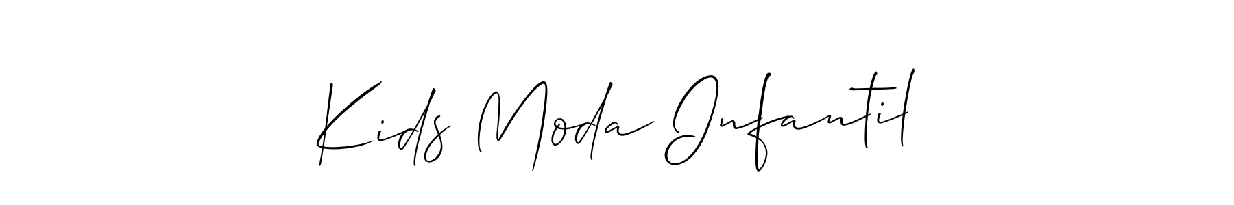 How to make Kids Moda Infantil signature? Allison_Script is a professional autograph style. Create handwritten signature for Kids Moda Infantil name. Kids Moda Infantil signature style 2 images and pictures png