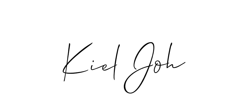 Also You can easily find your signature by using the search form. We will create Kiel Joh name handwritten signature images for you free of cost using Allison_Script sign style. Kiel Joh signature style 2 images and pictures png