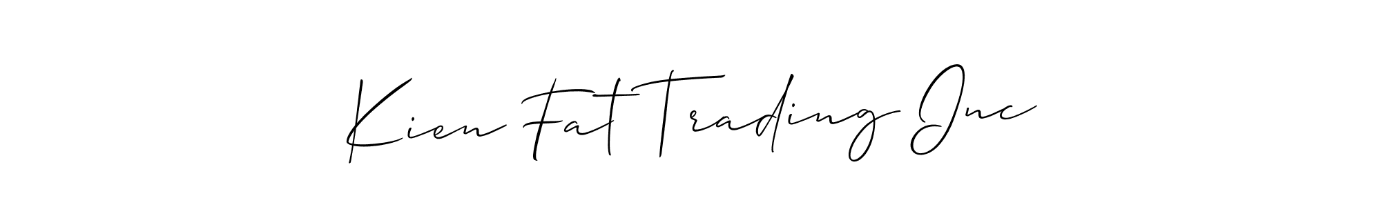 Make a short Kien Fat Trading Inc signature style. Manage your documents anywhere anytime using Allison_Script. Create and add eSignatures, submit forms, share and send files easily. Kien Fat Trading Inc signature style 2 images and pictures png