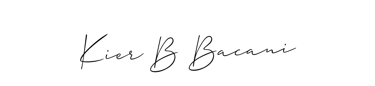 Best and Professional Signature Style for Kier B Bacani. Allison_Script Best Signature Style Collection. Kier B Bacani signature style 2 images and pictures png