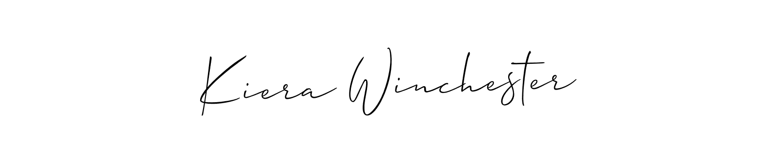 This is the best signature style for the Kiera Winchester name. Also you like these signature font (Allison_Script). Mix name signature. Kiera Winchester signature style 2 images and pictures png