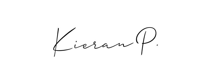 Once you've used our free online signature maker to create your best signature Allison_Script style, it's time to enjoy all of the benefits that Kieran P. name signing documents. Kieran P. signature style 2 images and pictures png